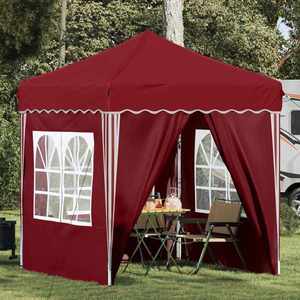 vidaXL Cort de Petrecere Pop-up Burgundy 195 x 195 x 245 cm imagine