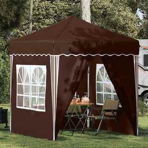 vidaXL Cort de Petrecere Pop-up Maro 195 x 195 x 245 cm imagine