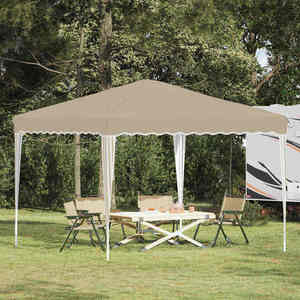 vidaXL Cort de Petrecere Pop-up Crem 288 x 288 x 245 cm imagine