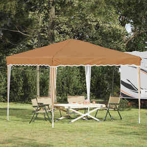 vidaXL Cort de Petrecere Pop-up Bej 288 x 288 x 245 cm Material Oxford imagine