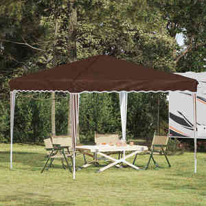 vidaXL Cort de Petrecere Pop-up Maro 288 x 288 x 245 cm imagine