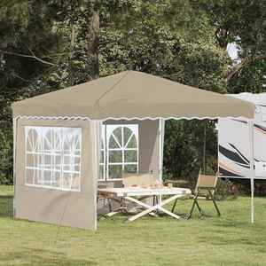vidaXL Cort de Petrecere Pop-up Crem 288 x 288 x 245 cm imagine