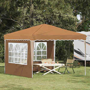 vidaXL Cort de Petrecere Pop-up Bej 288 x 288 x 245 cm Material Oxford imagine