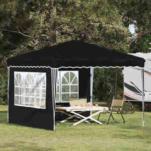 vidaXL Cort de Petrecere Pop-up Negru 288 x 288 x 245 cm imagine