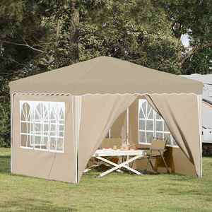 vidaXL Cort de Petrecere Pop-up Crem 288 x 288 x 245 cm imagine