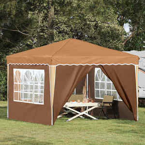 vidaXL Cort de Petrecere Pop-up Bej 288 x 288 x 245 cm Material Oxford imagine