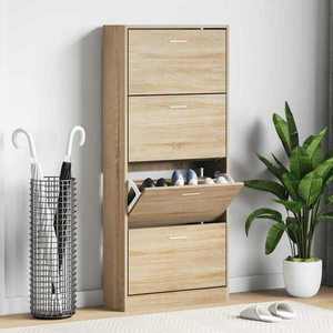 vidaXL Pantofar, stejar sonoma, 63x24x147 cm, lemn prelucrat imagine