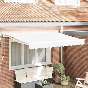 vidaXL Cadru de copertină Alb 250 x 200 cm Poliester cu Acoperire PU imagine