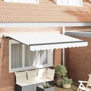 vidaXL Cortina Retractabilă Manual Alb 250 x 200 cm țesătură imagine