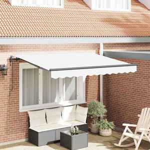 vidaXL Cortina Retractabilă Alb 350 x 200 cm țesătură imagine