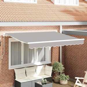 vidaXL Cortina Retractabilă Manual Gri deschis 350 x 200 cm țesătură imagine