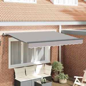 vidaXL Cortina Retractabilă Manual Gri deschis 350 x 200 cm țesătură imagine
