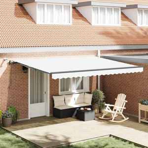 vidaXL Țesătură pentru copertină Alb 450 × 350 cm Poliester imagine