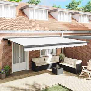 vidaXL Cortina Retractabilă Alb 500 × 300 cm Stofă și Metal imagine
