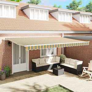vidaXL Cortina Retractabilă Manual Multicolour 500 × 350 cm imagine