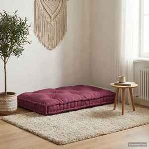 vidaXL Perna pentru canapea pe palet Bordo 120 x 80 x 12 cm Țesătură imagine