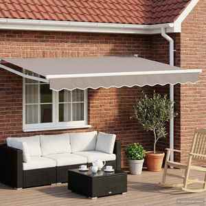 vidaXL Copertină retractabilă Gri deschis 3, 5 x 2 m imagine