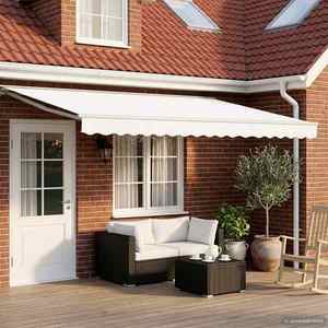 vidaXL Cort electric retractabil Alb 4, 5 × 3, 5 m imagine