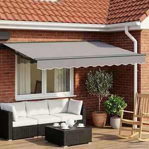 vidaXL Cort electric retractabil Gri deschis 3, 5 x 2 m imagine