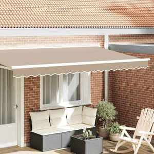 vidaXL Înlocuire pentru faldurile de awning Bej 380 x 20 cm Poliester imagine