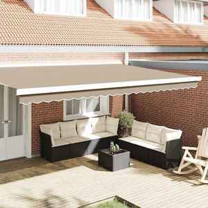 vidaXL Înlocuire pentru faldurile de awning Bej 480 x 20 cm Poliester imagine