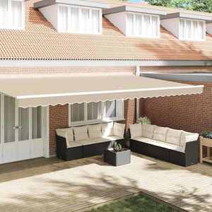 vidaXL Înlocuire pentru faldurile de awning Bej 580 x 20 cm Poliester imagine