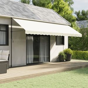 vidaXL Pânză de rezervă fald copertină, crem 5 m dungi imagine