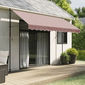 vidaXL Pânză de rezervă fald copertină, dungi maro, 3, 5 m imagine