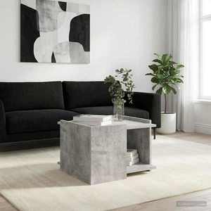 vidaXL Masă de cafea Gri Beton 50, 5 x 50 x 33 cm Lemn prelucrat imagine