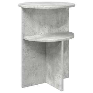 vidaXL Masă laterală Gri Beton Ø 39, 5 x 55 cm Lemn prelucrat imagine