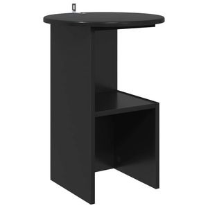 vidaXL Masă laterală Stejar Negru Ø 39, 5 x 55 cm Lemn prelucrat imagine