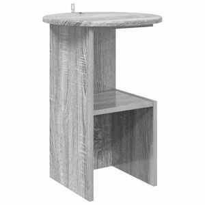 vidaXL Masă laterală Sonoma gri Ø 39, 5 x 55 cm Lemn prelucrat imagine