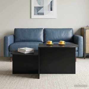vidaXL Masă de cafea Stejar Negru 100 x 50 x 40 cm Lemn prelucrat imagine