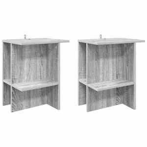 vidaXL Masă de cafea 2 pcs Sonoma gri 40 x 30 x 49 cm Lemn prelucrat imagine