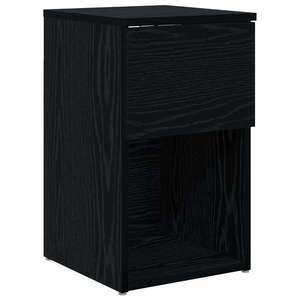 vidaXL Dulap de pat Stejar Negru 29 x 31, 5 x 49 cm Lemn prelucrat imagine