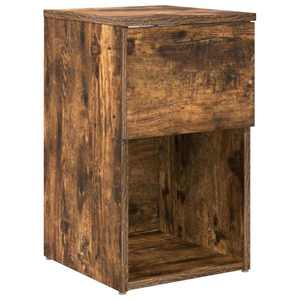 vidaXL Dulap de pat Stejar fumuriu 29 x 31, 5 x 49 cm Lemn prelucrat imagine