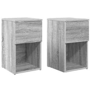 vidaXL Dulap de pat 2 pcs Sonoma gri 29 x 31, 5 x 49 cm Lemn prelucrat imagine