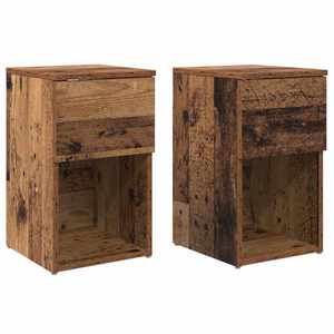 vidaXL Dulap de pat 2 pcs Lemn vechi 29 x 31, 5 x 49 cm Lemn prelucrat imagine