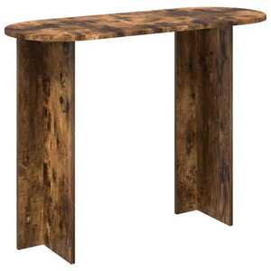 vidaXL Masă de consolă cu depozitare Stejar fumuriu 100 x 39, 5 x 75 cm imagine
