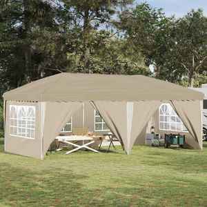 vidaXL Cort de Petrecere Pop-up 575 x 288 x 245 cm Crem imagine