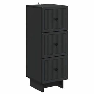 vidaXL Dulap cu sertare Negru 33 x 34, 5 x 90 cm Lemn prelucrat imagine
