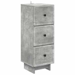 vidaXL Dulap cu sertare Gri Beton 33 x 34, 5 x 90 cm Lemn prelucrat imagine