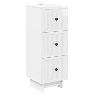 vidaXL Dulap cu sertare Alb foarte lucios 33 x 34, 5 x 90 cm imagine