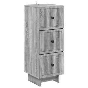 vidaXL Dulap cu sertare Sonoma gri 33 x 34, 5 x 90 cm Lemn prelucrat imagine