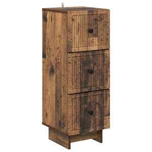 vidaXL Dulap cu sertare Lemn vechi 33 x 34, 5 x 90 cm Lemn prelucrat imagine