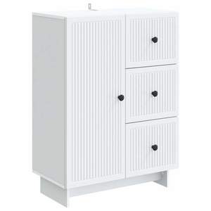 vidaXL Bufet cu sertar Alb 66 x 34, 5 x 90 cm Lemn prelucrat imagine