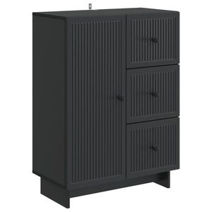 vidaXL Bufet cu sertar Negru 66 x 34, 5 x 90 cm Lemn prelucrat imagine