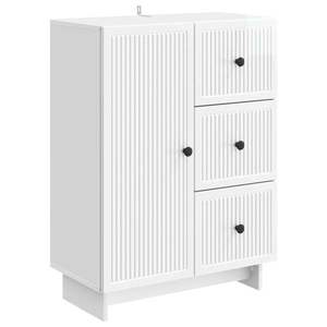 vidaXL Bufet Alb foarte lucios 66 x 34, 5 x 90 cm Lemn prelucrat imagine