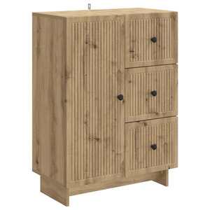 vidaXL Bufet Stejar Artizanal 66 x 34, 5 x 90 cm Lemn prelucrat imagine