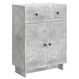 vidaXL Bufet cu sertar Gri Beton 66 x 34, 5 x 90 cm Lemn prelucrat imagine